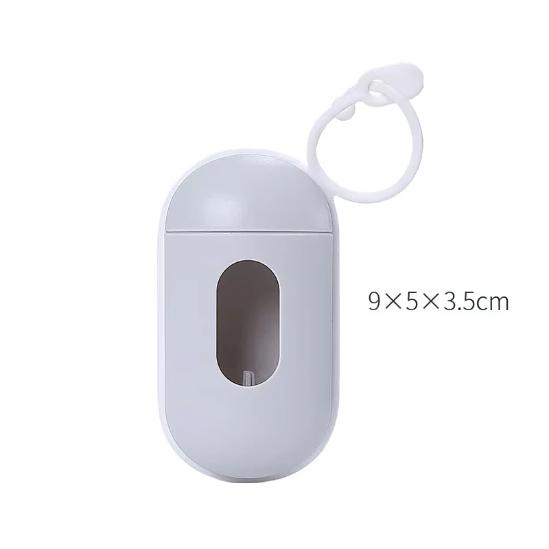 wholesale Productos de limpieza para mascotas portátiles Suministros de limpieza Herramienta de cuidado para perros Dispensador de bolsas para excrementos para mascotas Soporte para bolsas de excrementos-gris 1