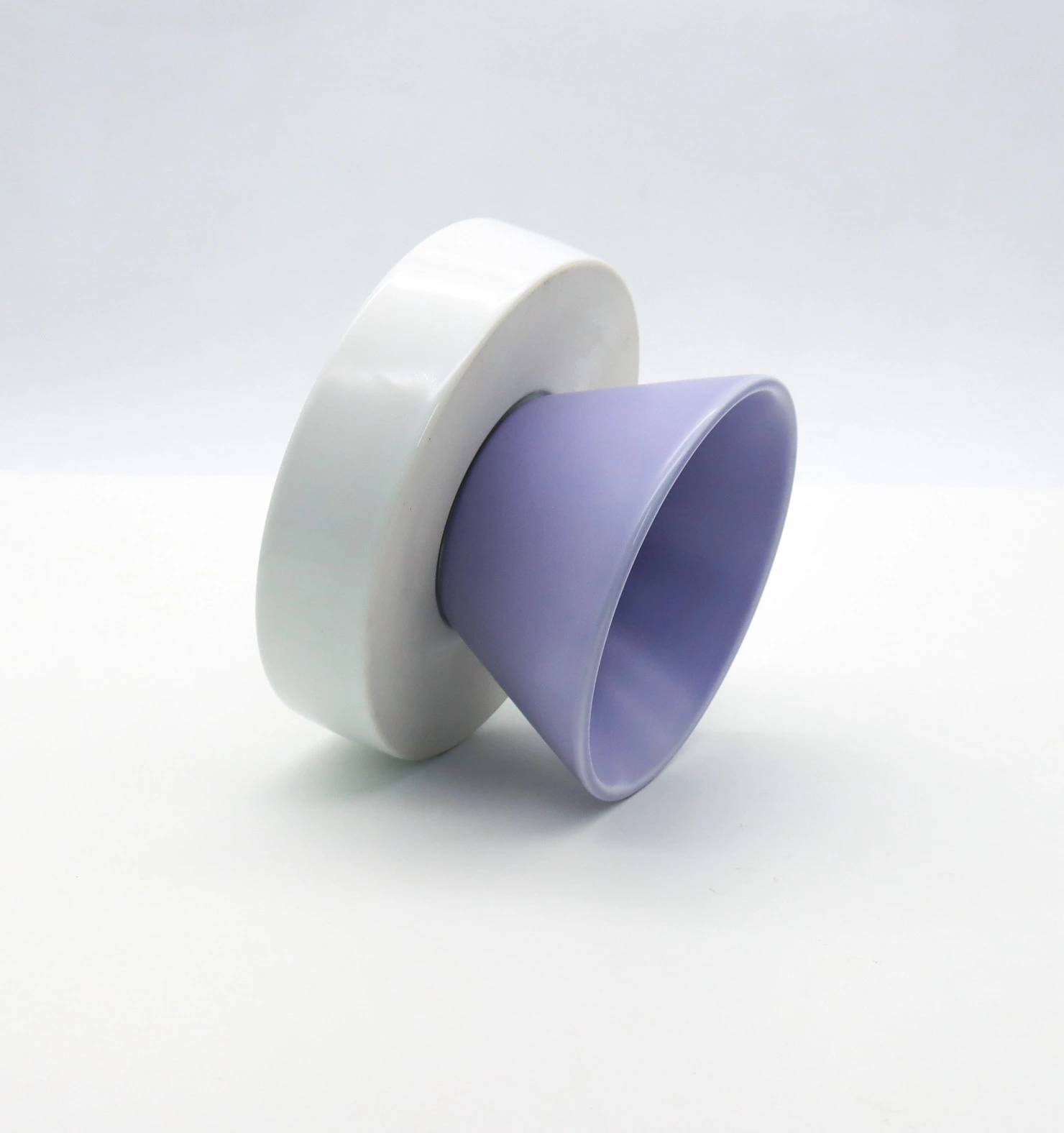 wholesale Elevated Ceramic pet food bowl dog raised feeder cat bowl-purple 1