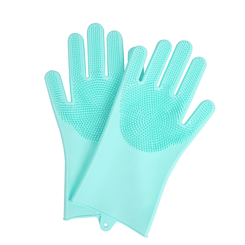 wholesale Pet Grooming Gloves for Bathing and Hair Removal, Dogs and Cats Bath Shampoo Brush Soft and Durable Silicone-green 1