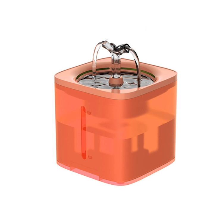 wholesale Pet Fountain 2L Automatic Cat/Dog Water Fountain Replacement Filters Faucet Kit Pet Water Dispenser for Cats Dogs orange 1