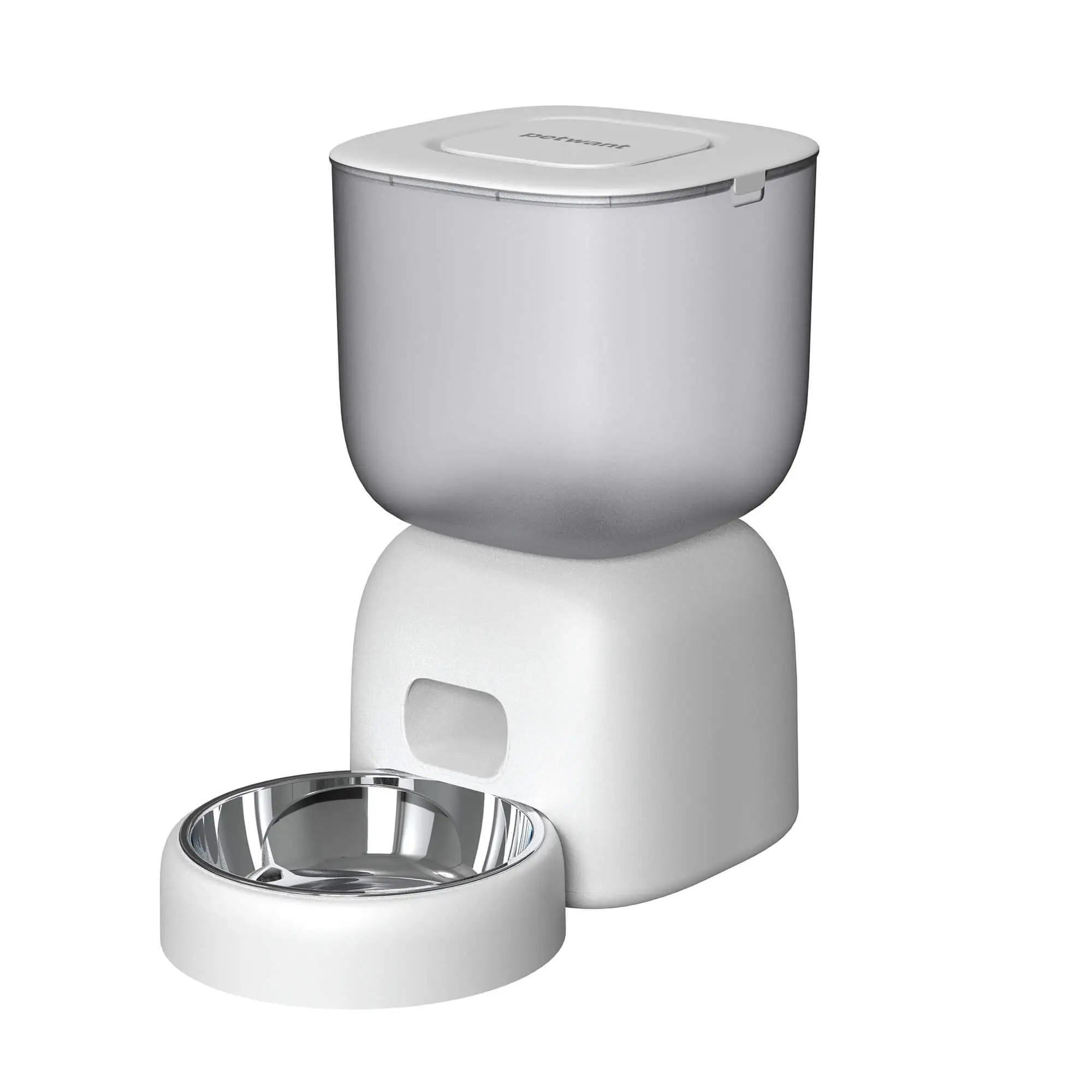 wholesale 3L Timed Cat Self Food Dispenser Stainless Steel Bowl Food Outlet Sealed Design Automatic Cat Feeder-white 1