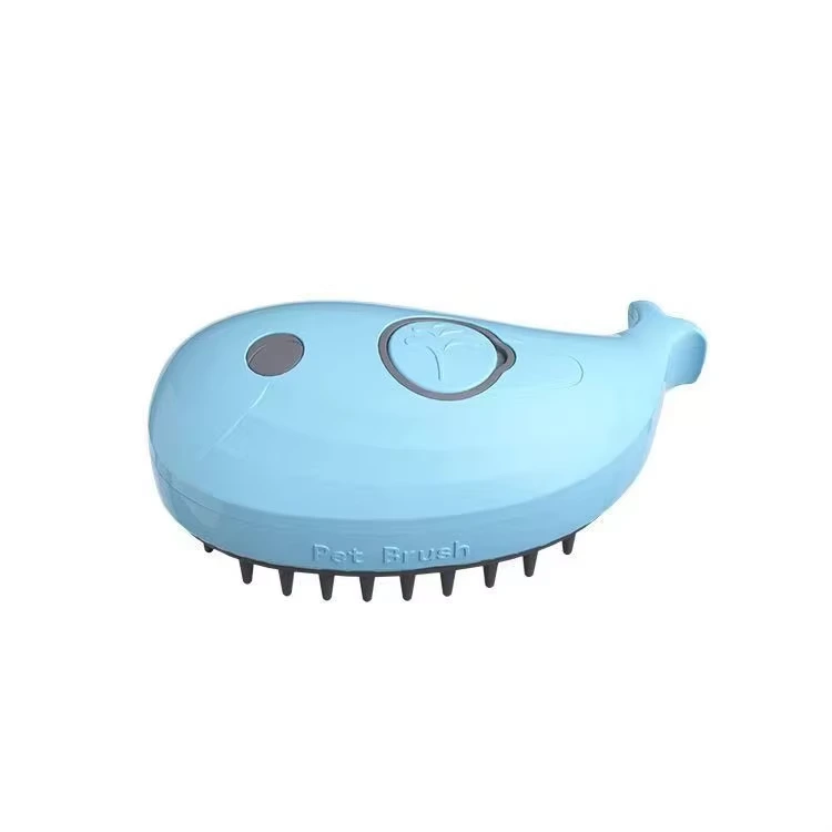 Manufacturer Wholesale Whale Claw Design Dog Cat Steam Brush blue 1
