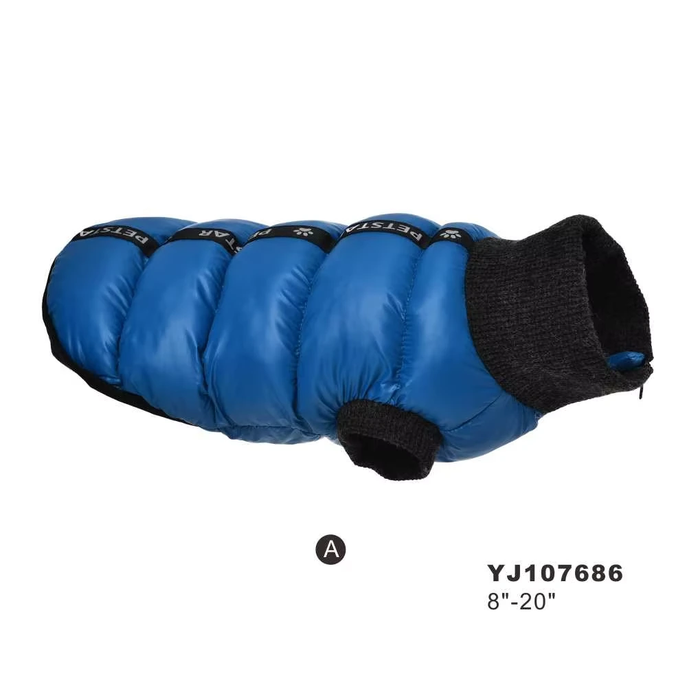 groothandel goede kwaliteit warme grappige hond rode jassen kleding voor huisdier-blauw 1