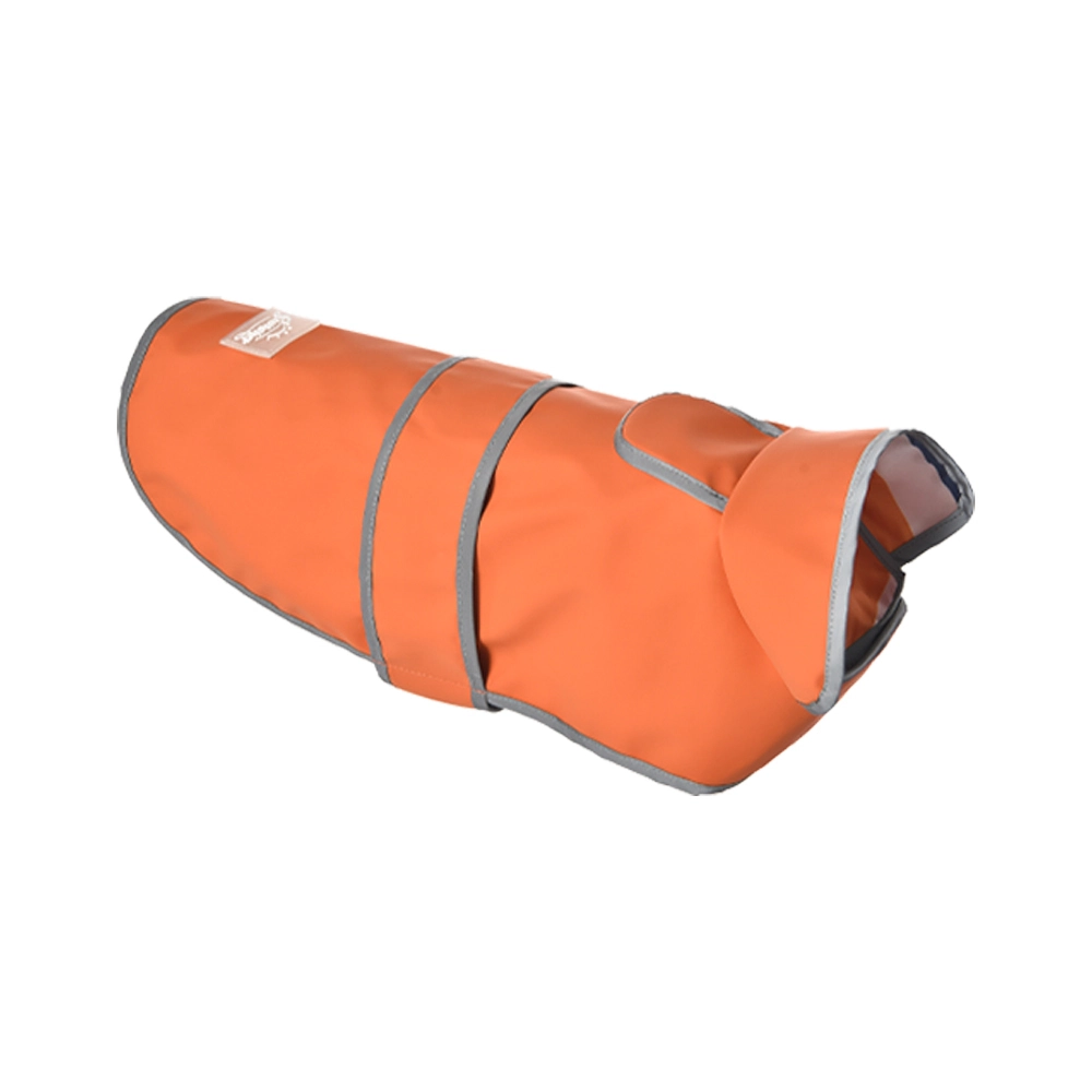 groothandel Hot Sale waterdichte PU lederen huisdier grote hond regenjas hondenregenjas -oranje 1