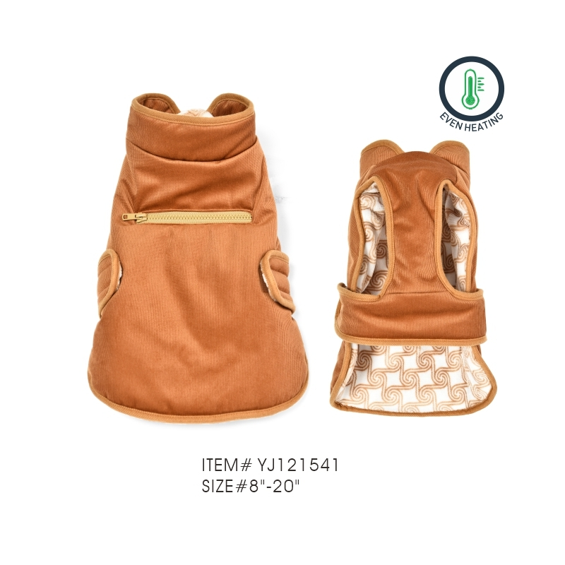 wholesale Custom High Quality Pet Winter Clothes Self Electric Heated Dog Warm Windproof Coat with USB Connection-2 1