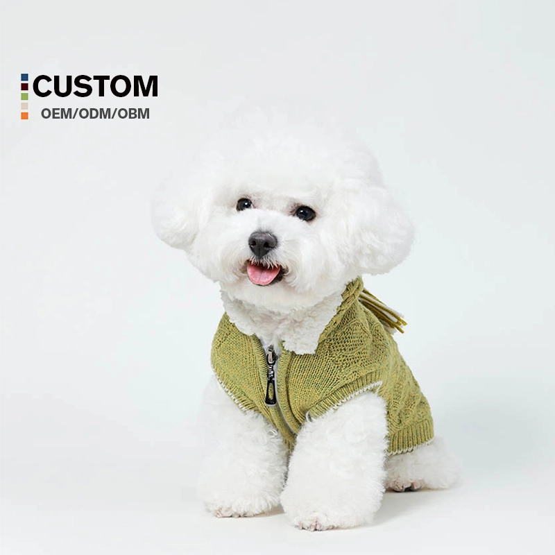 groen Hot Selling Hondenkleding Puppy Hoodies Jas Winter Sweatshirt Warme Trui Winddicht Huisdier Trui Jas Aangepaste huisdierkleding 1