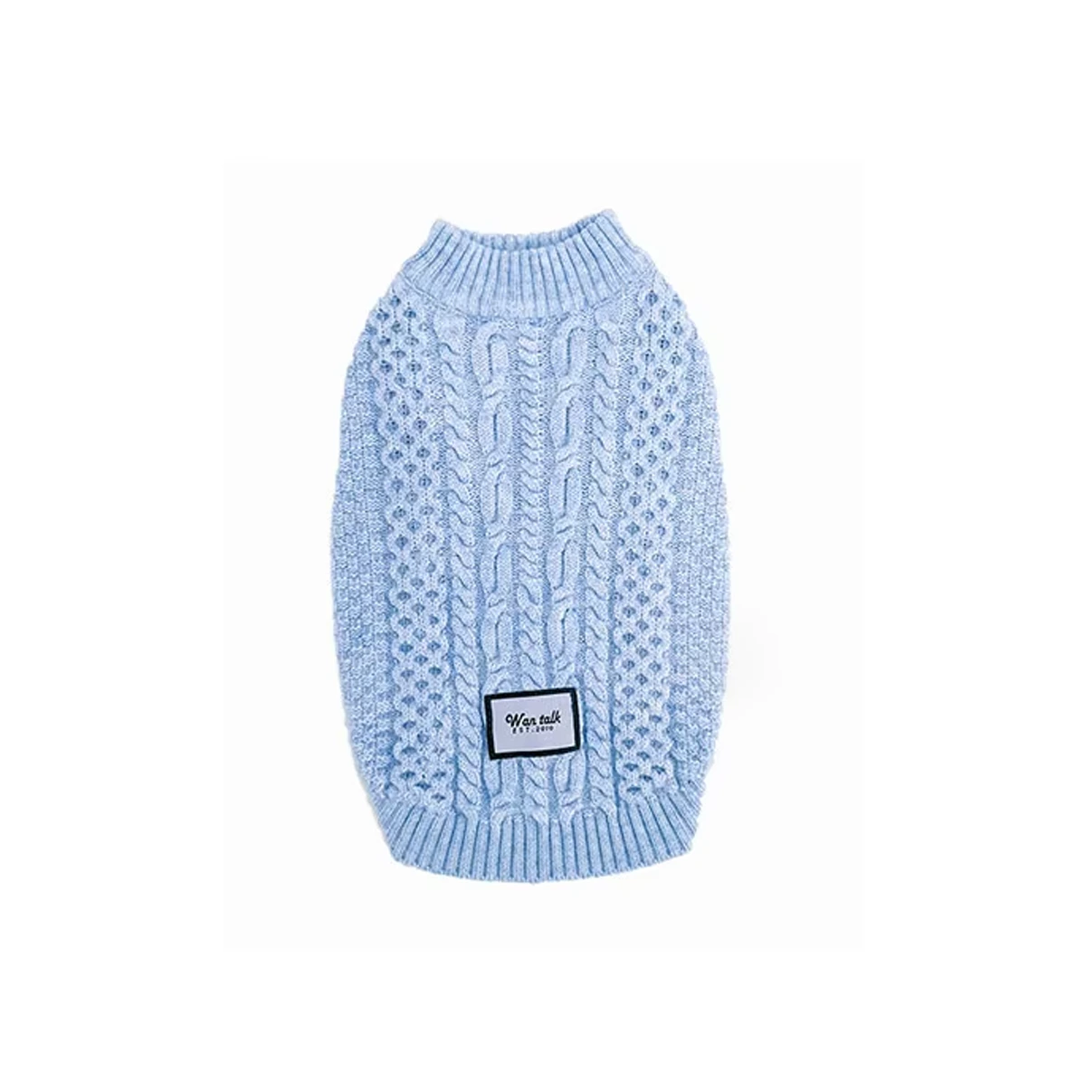 groothandel Hondentrui Puppy Trui Huisdierenkleding Op maat gemaakt Zacht Warm Lente en herfst Handgemaakte gehaakte puppy Huisdier Gebreid Effen kleur lichtblauw 1