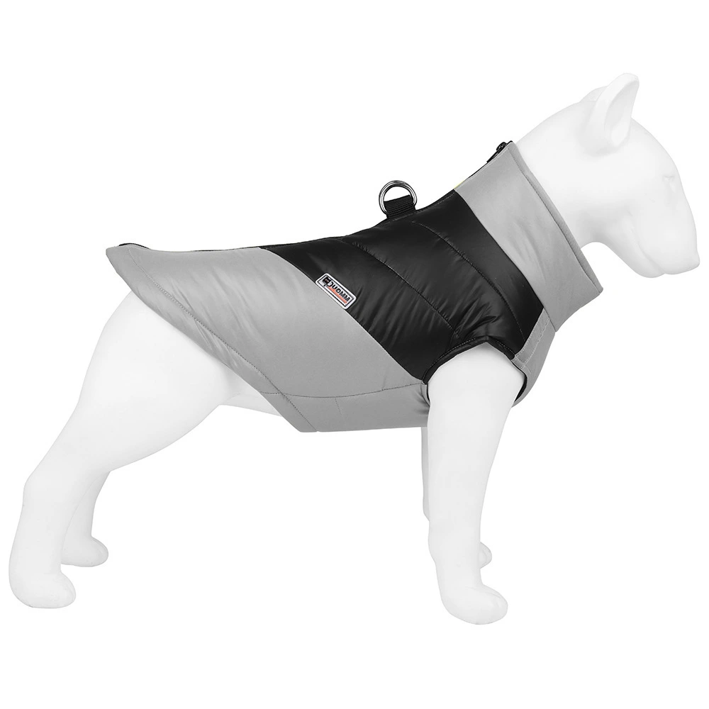 Venta al por mayor de moda para perros, abrigos de invierno impermeables, chaquetas, ropa para perros de diseñador, ropa repelente al agua para perros, ropa para mascotas gris 1