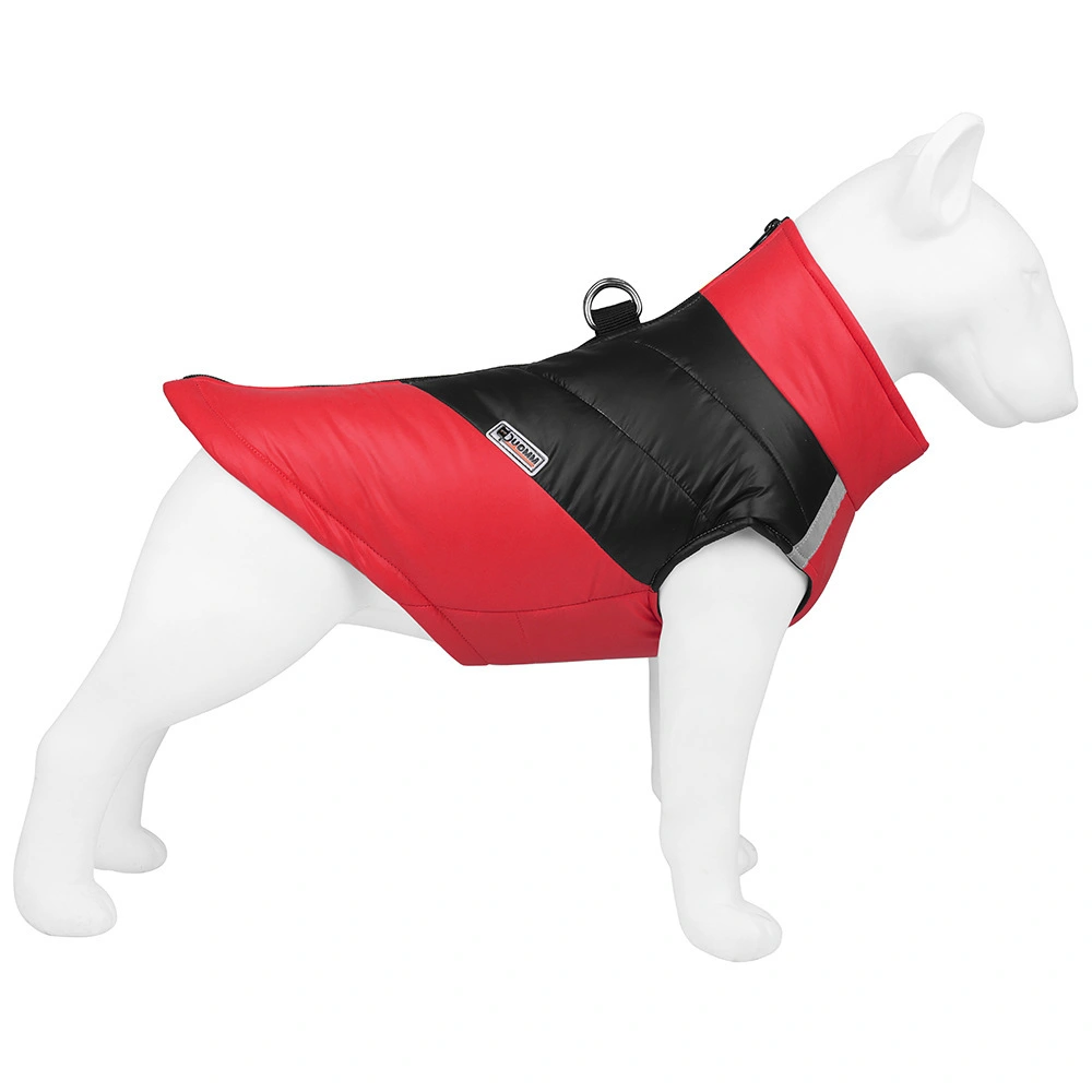 Venta al por mayor de moda para perros, abrigos de invierno impermeables, chaquetas, ropa para perros de diseñador, ropa repelente al agua para perros, ropa para mascotas roja 1