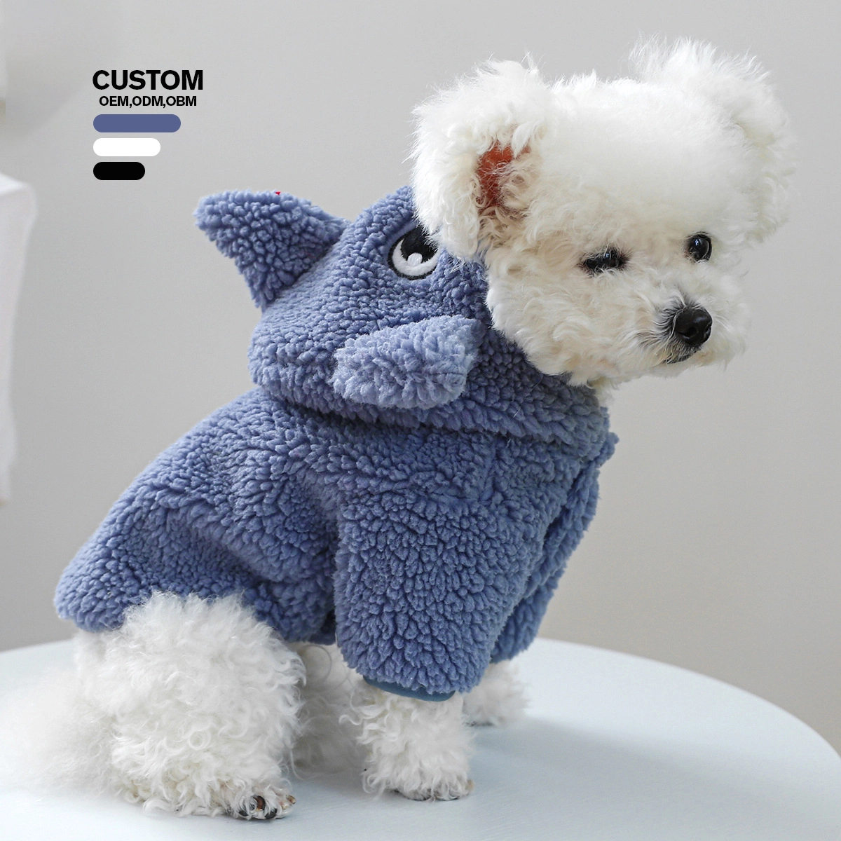 Precio al por mayor Cachorro OEM Ropa de invierno para perros Fabricante Ropa personalizada para perros Mascotas Perro en blanco liso Sudadera con capucha en blanco para mascotas Algodón 1