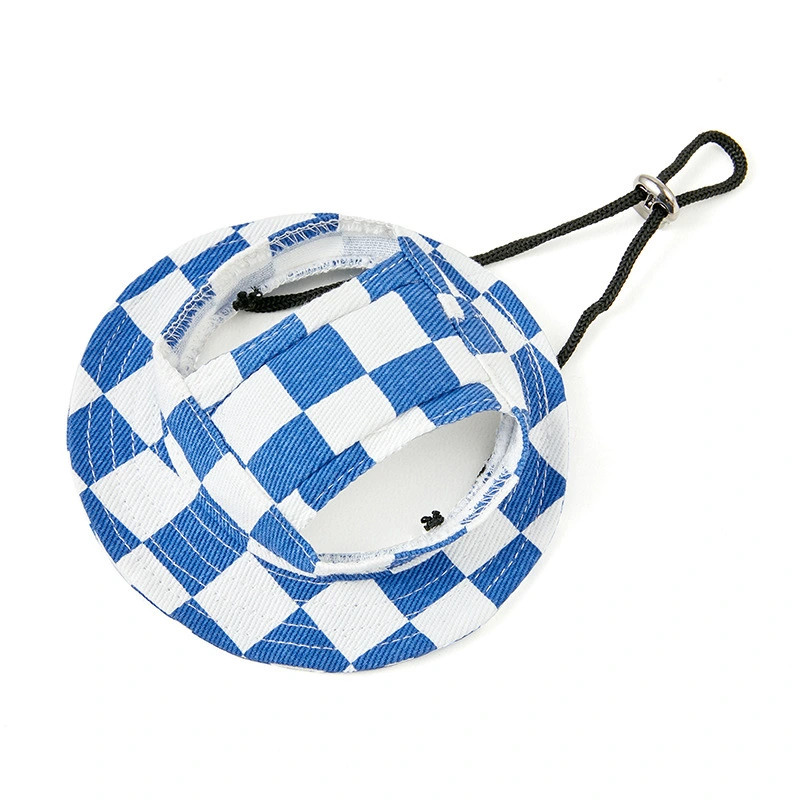 wholesale Outdoor Pet Accessory Adjustable Dog Hat Summer Shade Breathable Baseball Cap Pet Hats With Ear Holes-blue 1