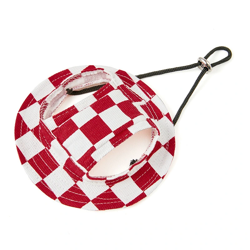 wholesale Accesorio para mascotas al aire libre Sombrero ajustable para perros Sombra de verano Gorra de béisbol transpirable Sombreros para mascotas con orificios para las orejas-rojo 1