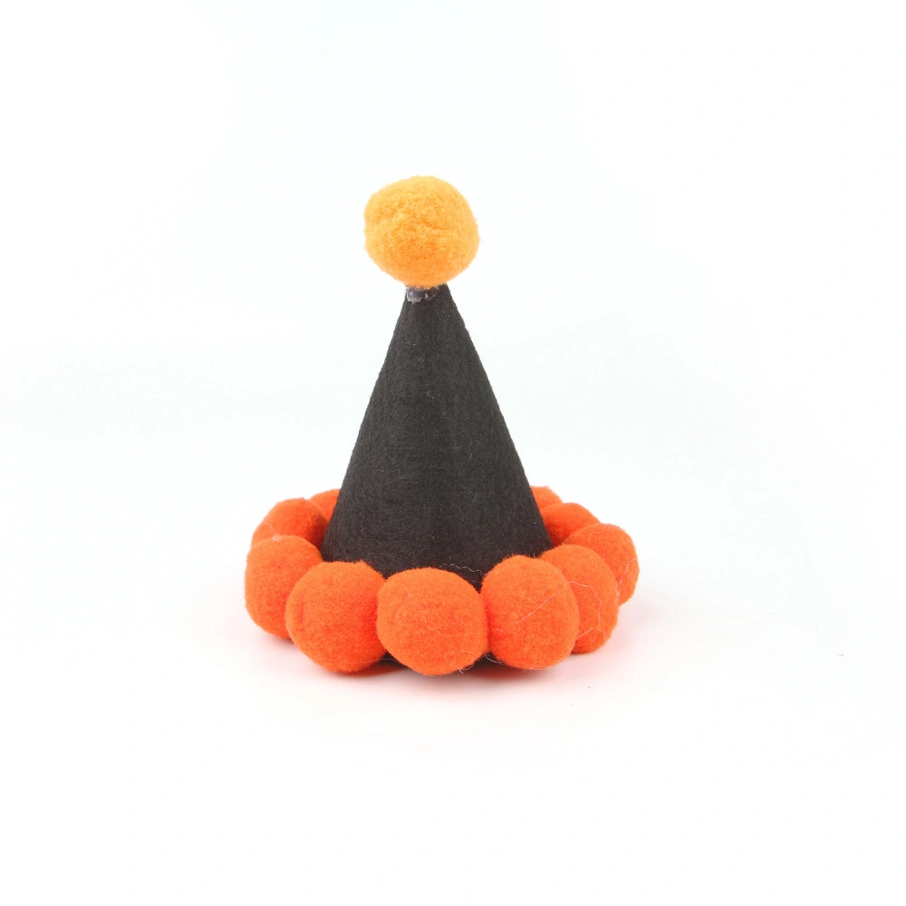 groothandel Nieuwe Pet Verstelbare Hoed Kitty Jurk Pluche Bal Kerstmuts Jurk Vilt Hoofdtooi Kerst Kerstmuts Pet hat-balck 1