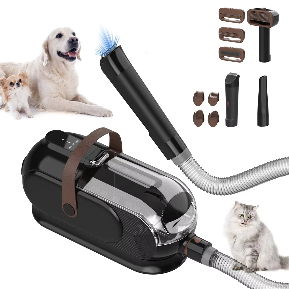 Hot Sale Hondenproducten Hondentondeuse Dierentondeuse Dierenhaar Stofzuiger Verzorgingsset zwart 1