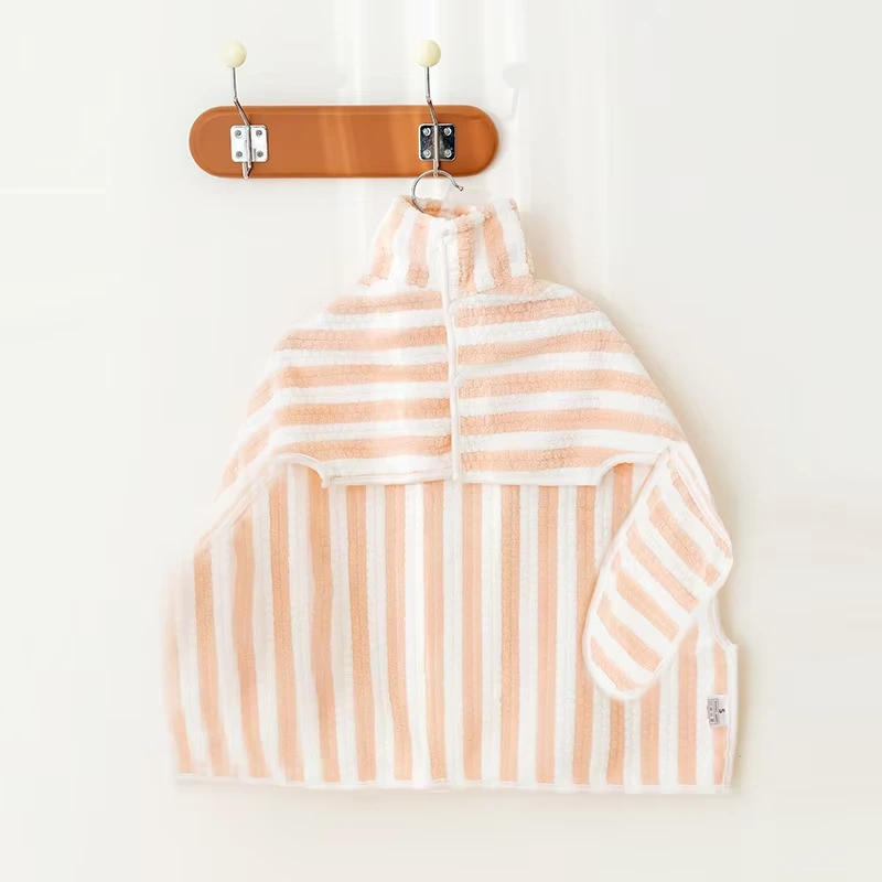 Wholesale Microfiber Dog Bathrobes Absorbent Pet Towel after Bath Shower Dog Drying Coat Robe for Pet Swimming Clothes orange 1
