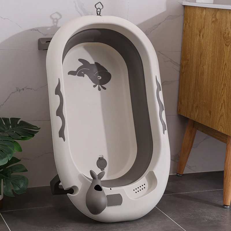wholesale Foldable Pet Bathtub Shower Tub Anti-Slip Portable Bath Shower Basin for Cats and Dogs grey 1