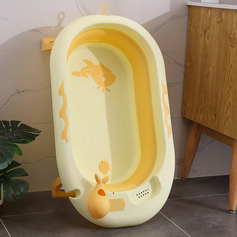 wholesale Foldable Pet Bathtub Shower Tub Anti-Slip Portable Bath Shower Basin for Cats and Dogs yellow 1
