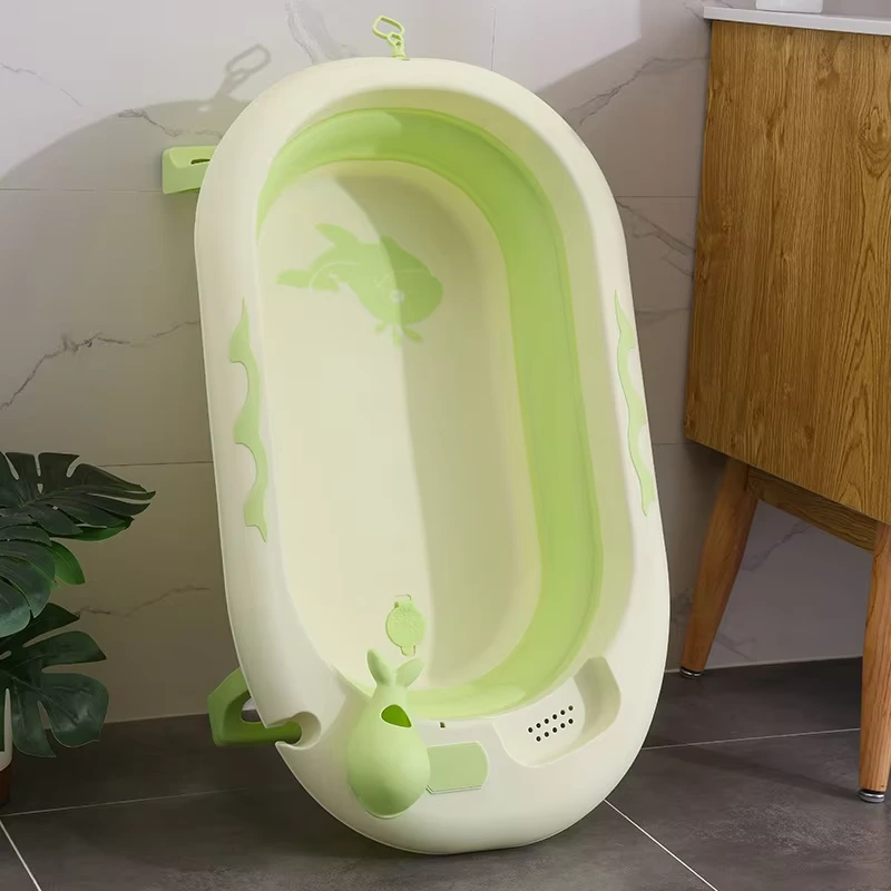 wholesale Foldable Pet Bathtub Shower Tub Anti-Slip Portable Bath Shower Basin for Cats and Dogs green 1