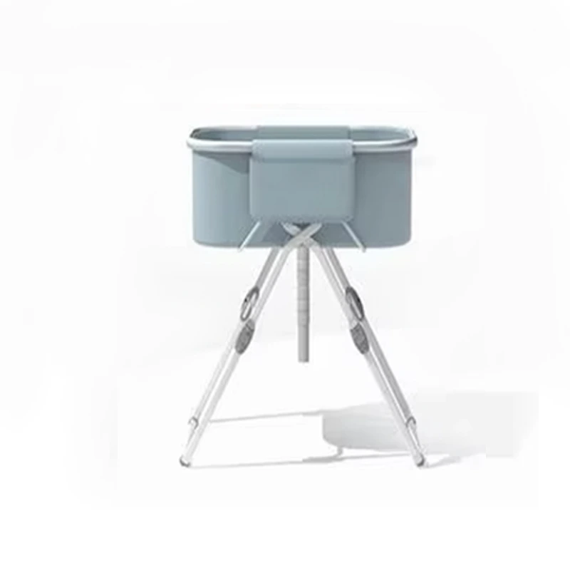 wholesale New Foldable Bath Tub with Stainless Steel Stand Portable and Foldable for Infants Babies or Pets  blue 1
