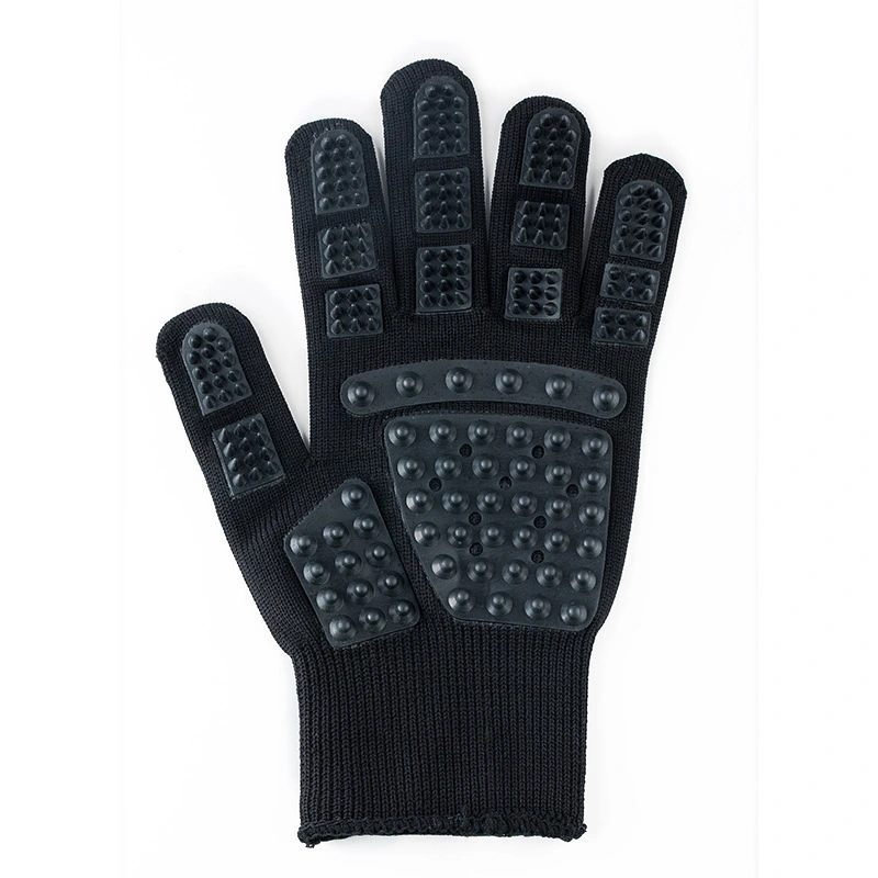wholesale Small Animal pet gloves for Hair Removal Bathing Rubber Dog Cat Massage Comb Stocked for Grooming bath exfoliating gloves black 1