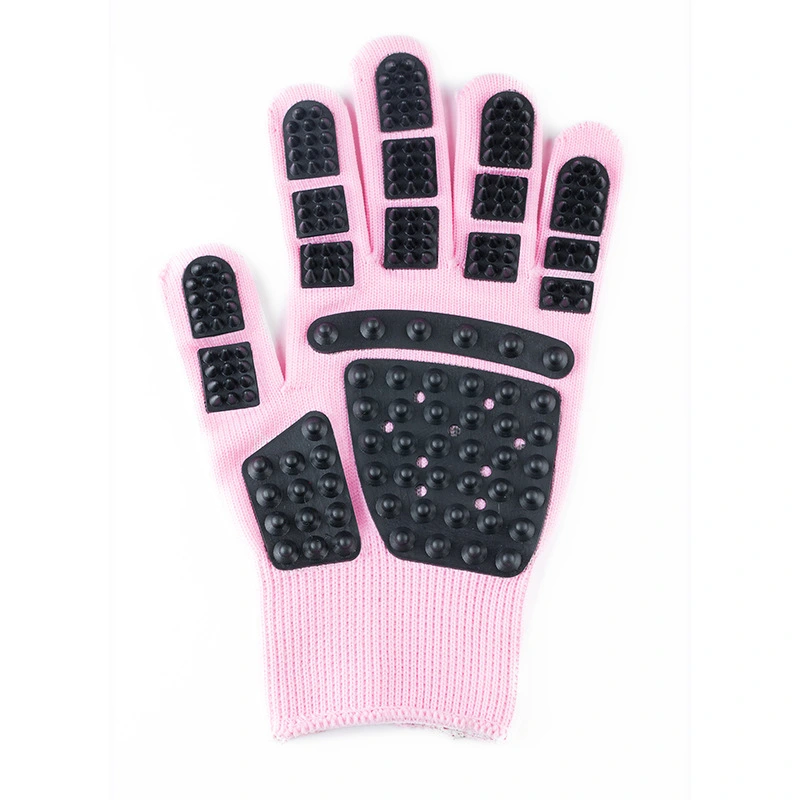 wholesale Small Animal pet gloves for Hair Removal Bathing Rubber Dog Cat Massage Comb Stocked for Grooming bath exfoliating gloves pink 1