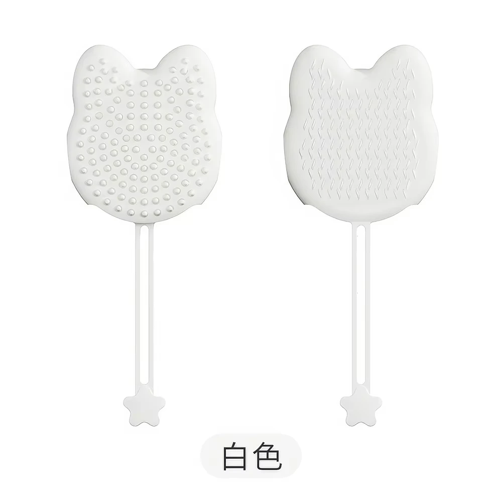 wholesale Double-Sided Pet Silicone Cat Gloves New Cross-Border Bathing Artifact with Floating Hair Comb for Cats and Dogs white 1