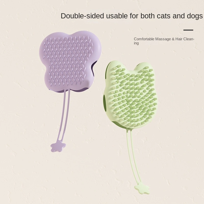wholesale Double-Sided Pet Silicone Cat Gloves New Cross-Border Bathing Artifact with Floating Hair Comb for Cats and Dogs 1