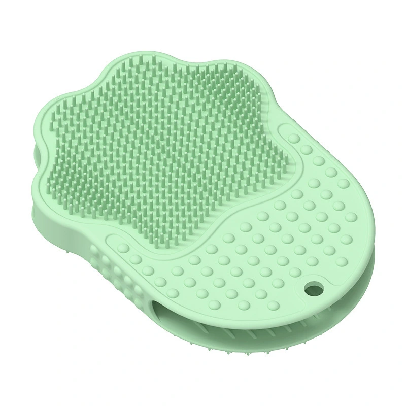 wholesale Dog bath massage comb silicone hair removal pet products Cat gloves Cat hair removal pet hair removal brush green 1