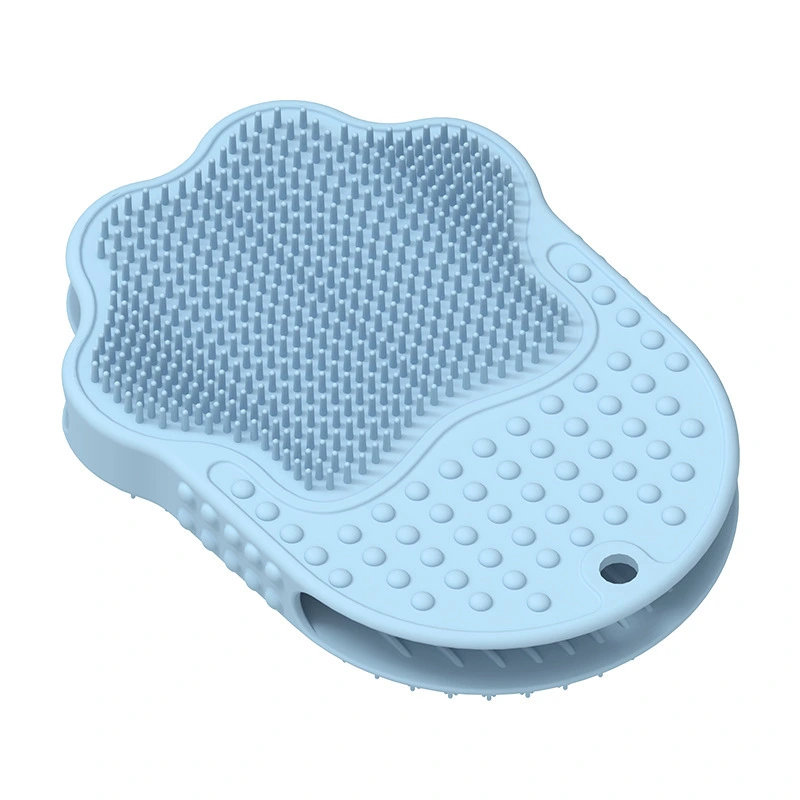 wholesale Dog bath massage comb silicone hair removal pet products Cat gloves Cat hair removal pet hair removal brush blue 1
