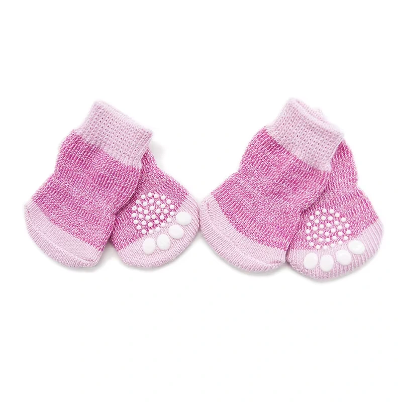 groothandel huisdierkleding MINI honden waterdichte schoen antislip bescherm pootsokken op maat ontwerp ondersteuning roze 1