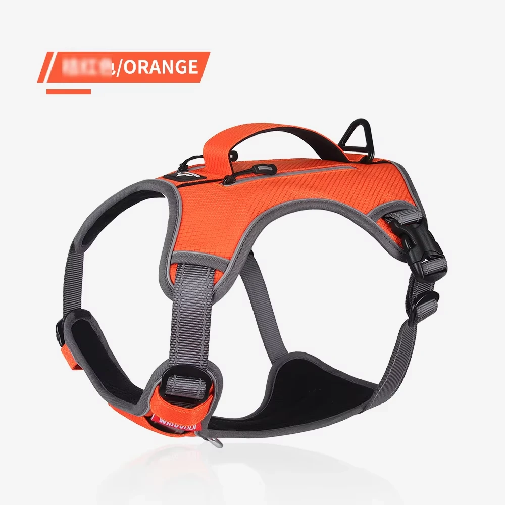 wholesale Adjustable Reflective Dog Pet Backpack Harness Dog Strap for Safe Travel Red 1