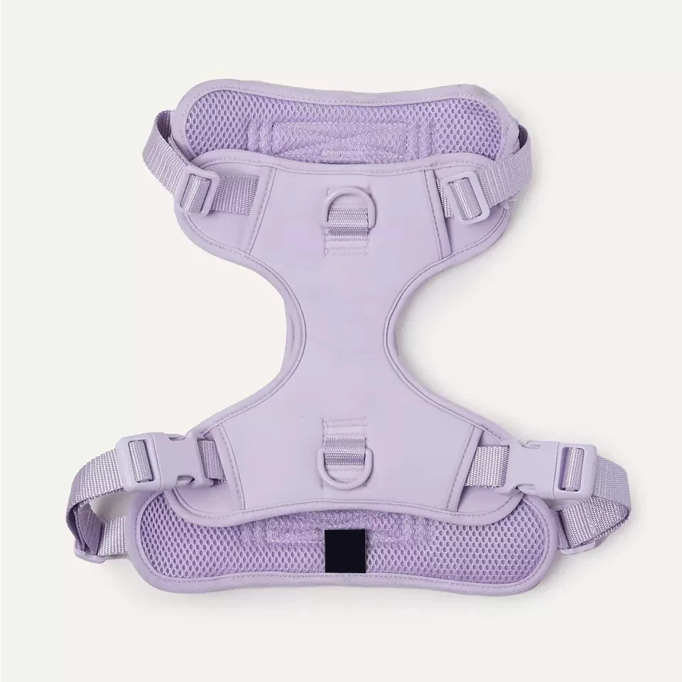 wholesale Custom Adjustable No Pull Breathable Soft Air Mesh Dog Harness Wholesale Dog Collar Front Clip Easy Control Harness  purple 1