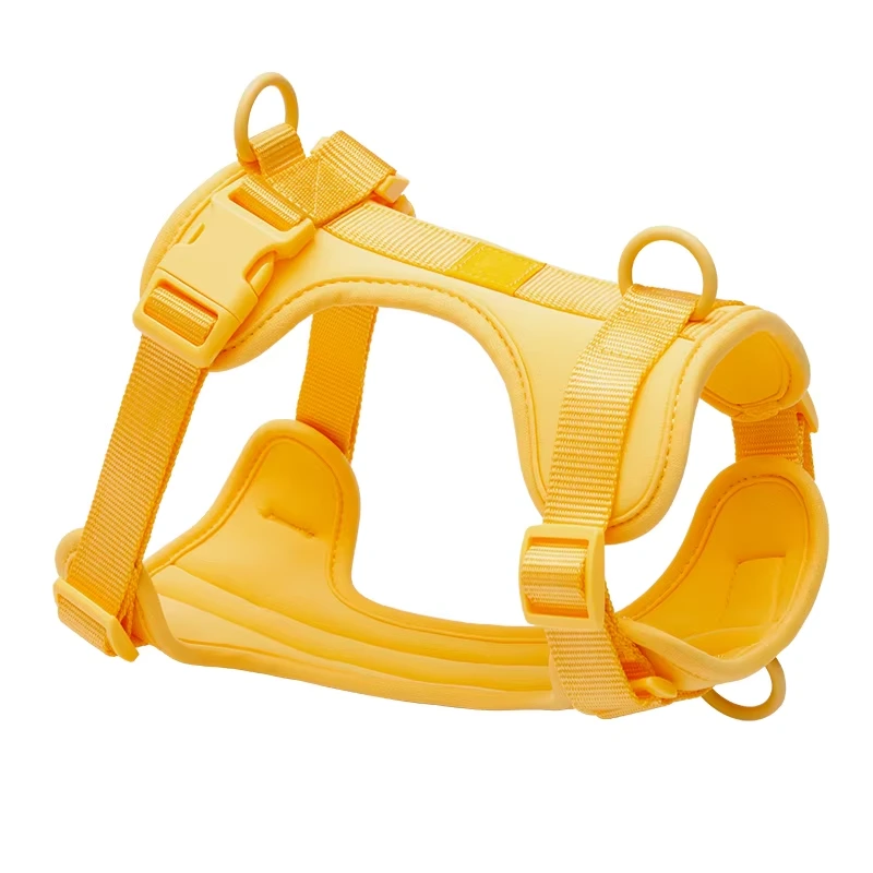 groothandel China in de fabriek gemaakt groot hondentuig mode sport zacht comfortabel ademend neopreen verstelbaar geel 1