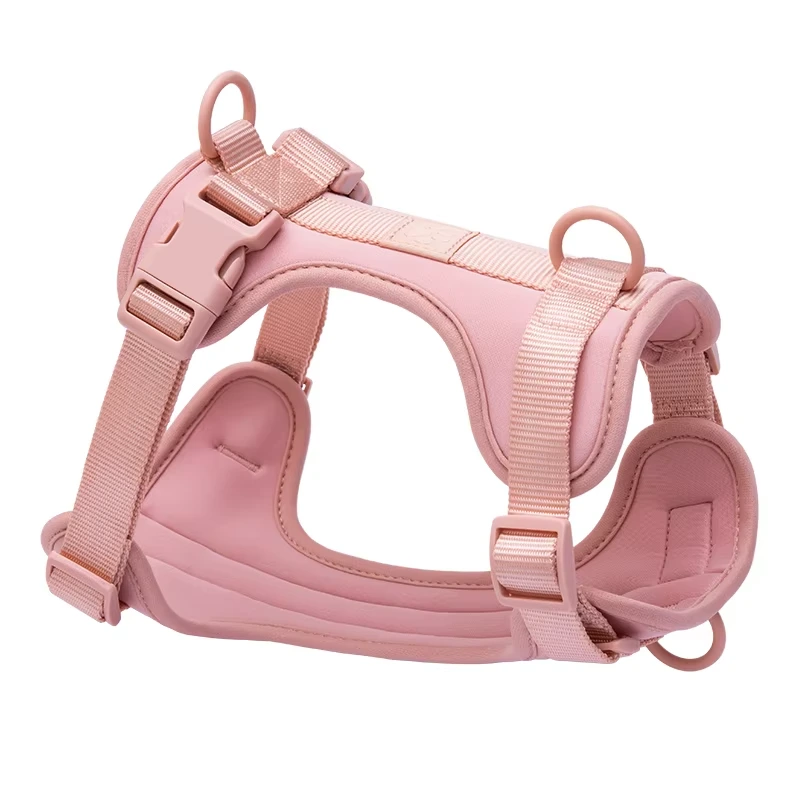 groothandel China in de fabriek gemaakt groot hondentuig Mode Sport Zacht Comfortabel Ademend neopreen Verstelbaar roze 1