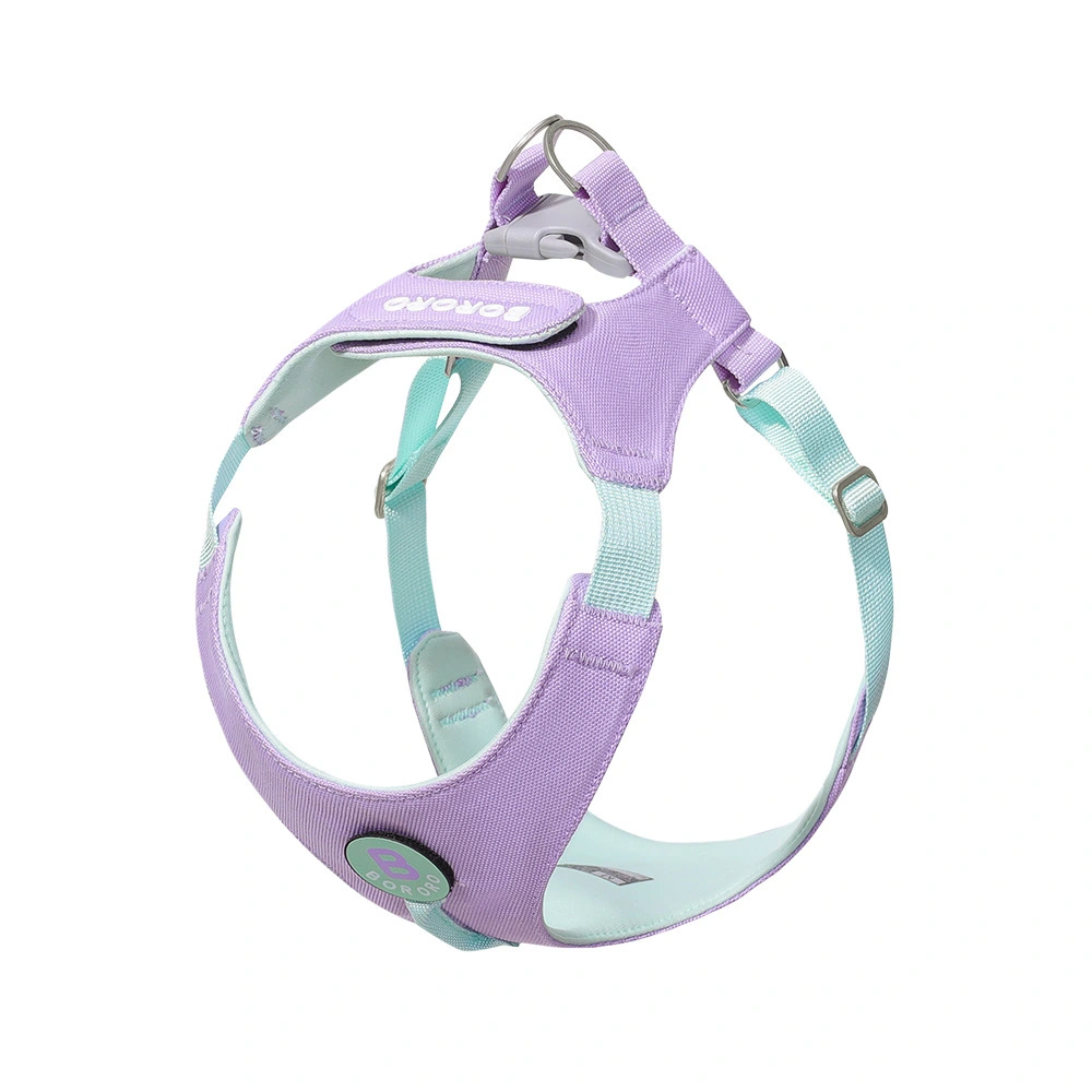wholesale mixed Color Comfortable Pet Harness Adjustable Dog Harness With Patches green+purple 1