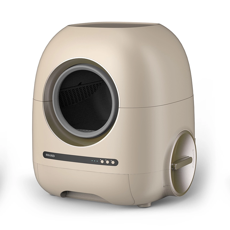 Venta al por mayor WiFi inteligente Control remoto bandeja de arena para gatos autolimpieza caja de arena para gatos completamente automática inteligente inodoro para gatos marrón 1