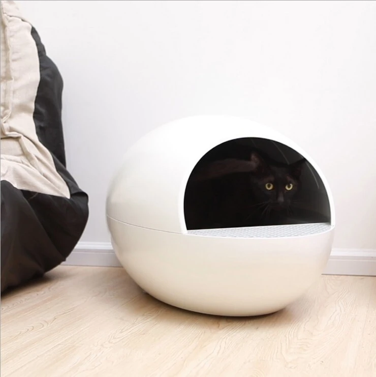 groothandel Volautomatisch kattentoilet slim intelligent kattenbakbak kattenbak automatisch zelfreinigend toilet voor katten wit 1