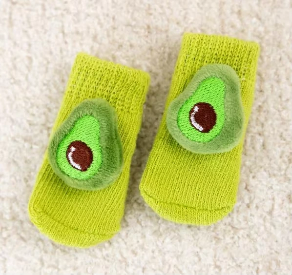 groothandel Hondensport kleine dierenpatroon waterdichte sokken outdoor antislip warme en slijtvaste schoenen katoenen sokken voor huisdieren groen 1