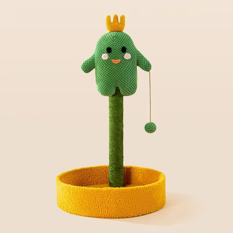 Wholesale Cat Tree 2023 New Design Green Cactus Flower Cat Tree High Quality Sisal Cat Scratching Tree House 1 1
