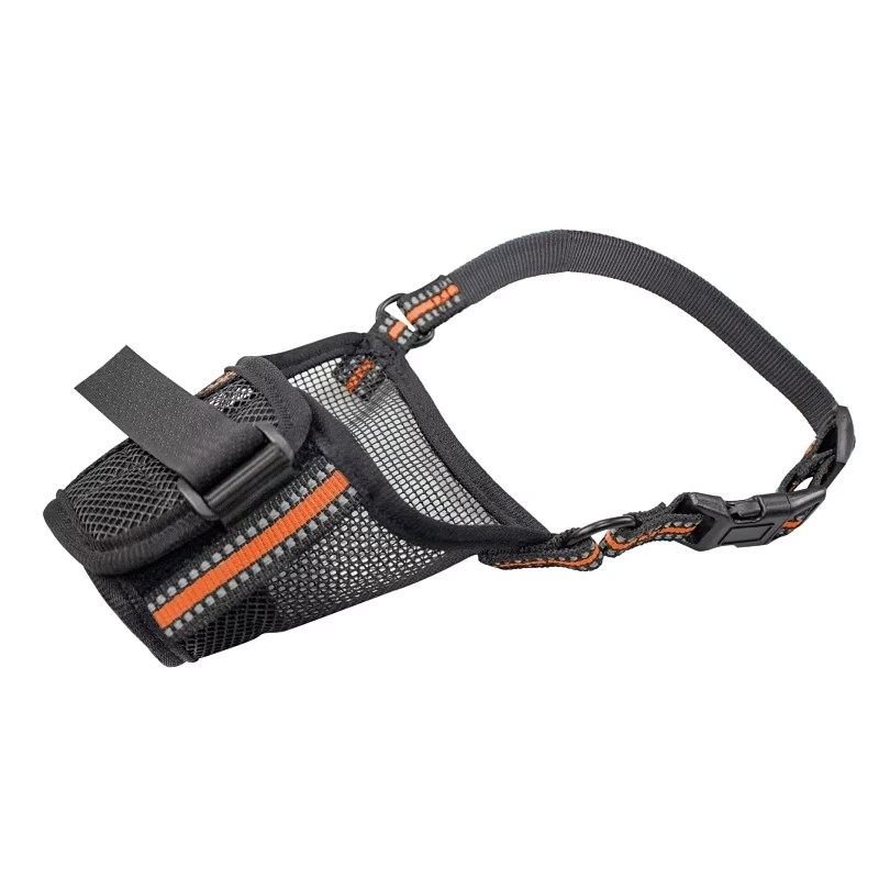 wholesale Adjustable and Breathable Dog Mouth Muzzle Anti-barking Light Dog Mouth Mask for Small Medium Large Dog orange 1