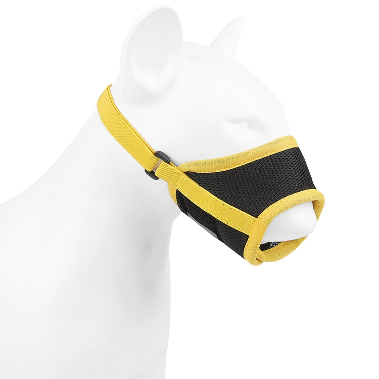 wholesale Breathable Durable Adjustable Pet Dog Muzzle yellow 1