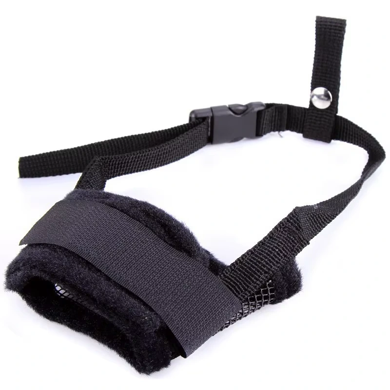groothandel Ademend huisdier snuit Zacht groot blafmasker voor honden Mondkap Hond Veiligheidsmuilkorf zwart 1