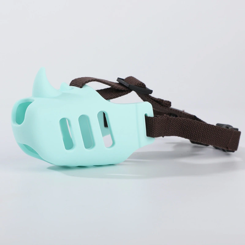 Wholesale new safe anti-bite durable adjustable silicone pet accessories dog mouth cover dog muzzle blue 1