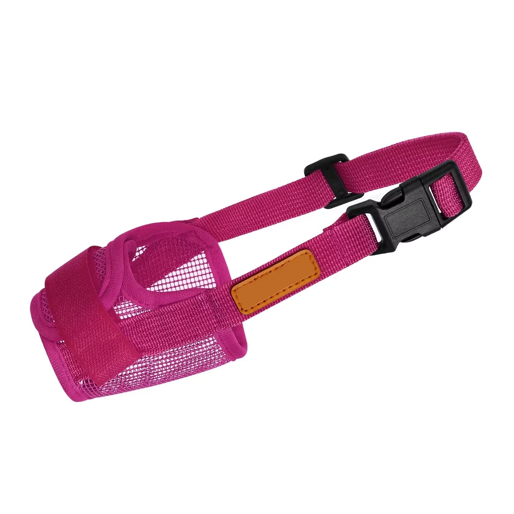 wholesale Dog Mouth Cover Safety Soft Adjustable Straps Mesh Breathable Dog Muzzle Pet Dog Mesh Muzzle 1