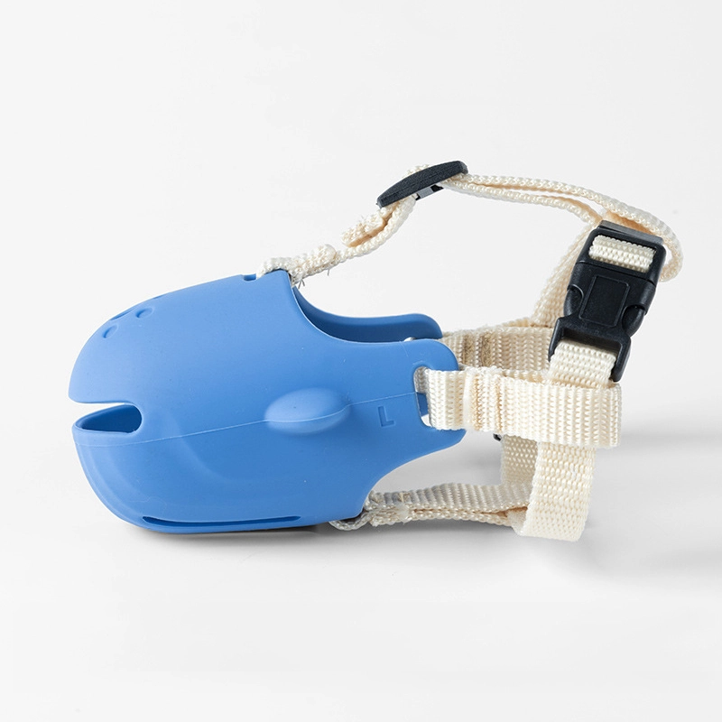 Hond Mond Snuitmasker Verstelbaar Hond Veilig Bijtvaste snuit Comfortabel Ademend Anti Bijten Blaffen Eten Huisdier Muilkorf blauw 1