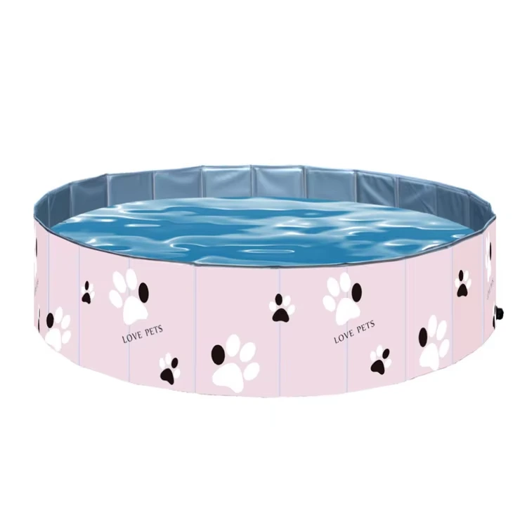 New Design Outdoor Dog Swimming Medium Large Dogs And Cats Pool Collapsable Dog Pool pet bathtub pink 1