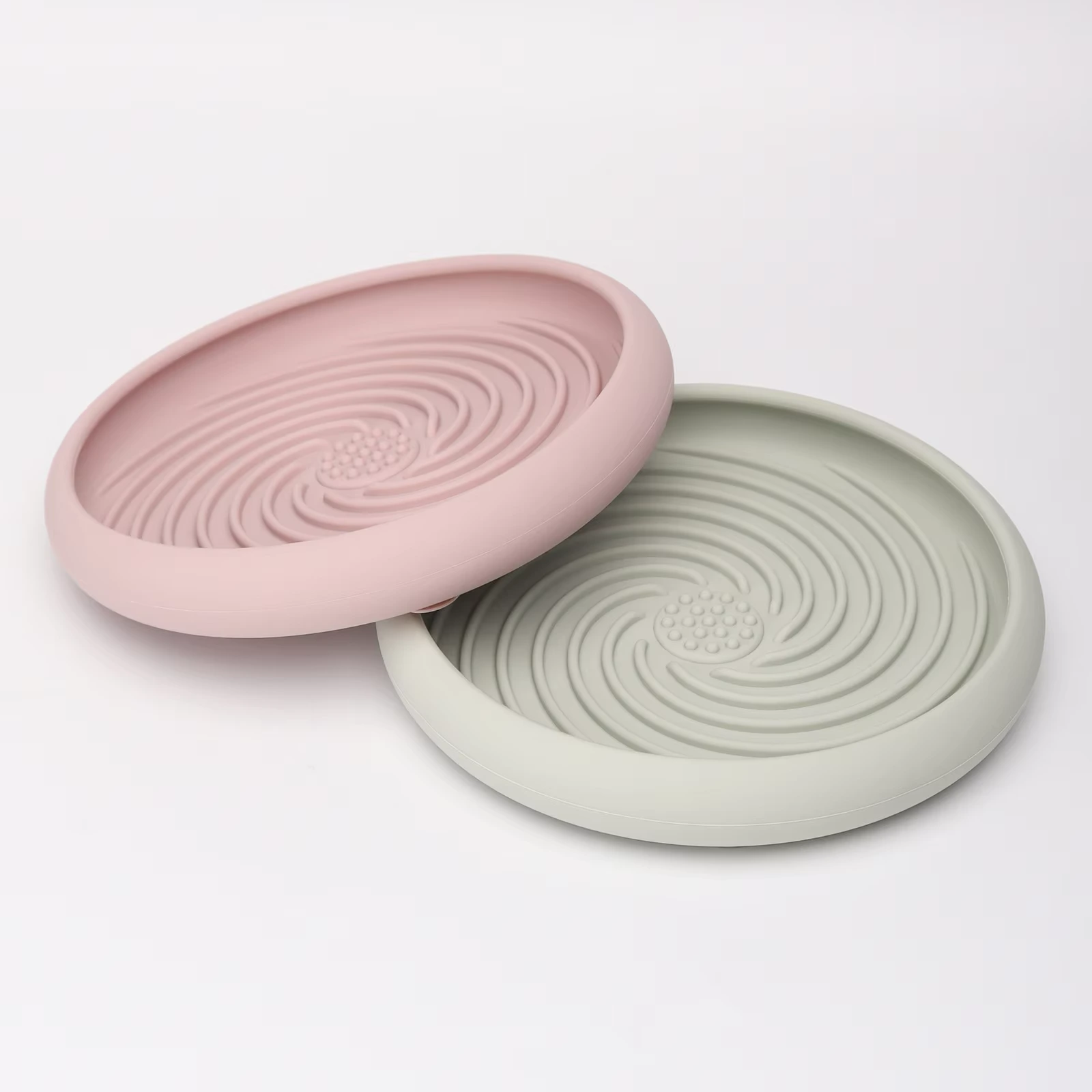 wholesale Pet Dogs Cats Licking Mats Pets bowl Pad For Silicone Treat Lick Feeder drinker slow feeder dog bowl pink/green 1