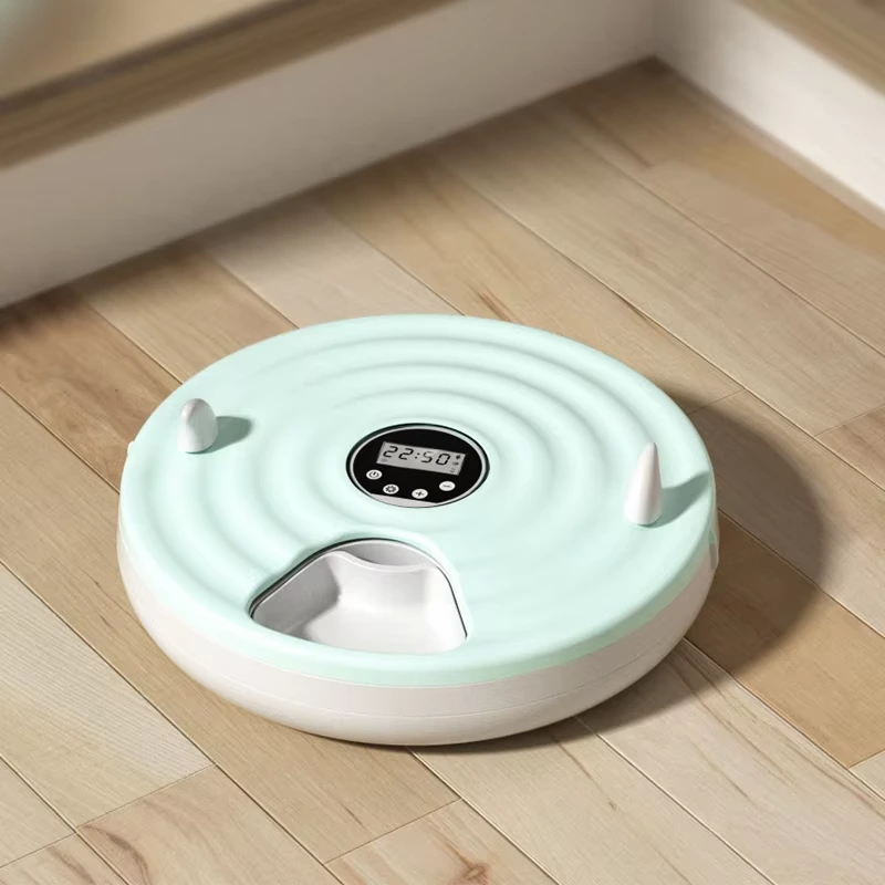 wholesale Aplicación Wifi respetuosa con el medio ambiente Control remoto Alimentador automático inteligente para mascotas Seis platos de comedor independientes Tazón para perros y gatos cronometrado verde 1