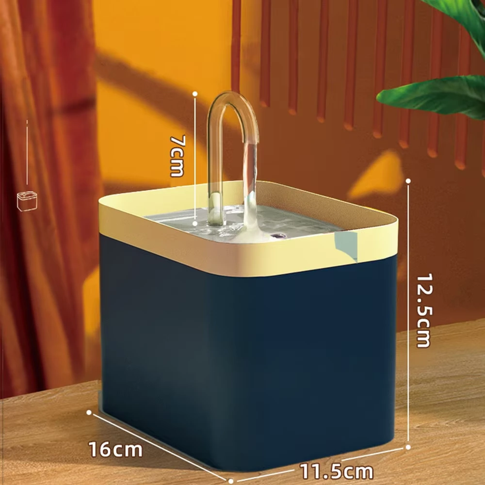 wholesale Cat Water Fountain Auto Filter USB Electric Mute Cat Drinker Bowl 1.5L Recirculate Filtring Drinker for Cats Pet Water Dispenser dark green 1