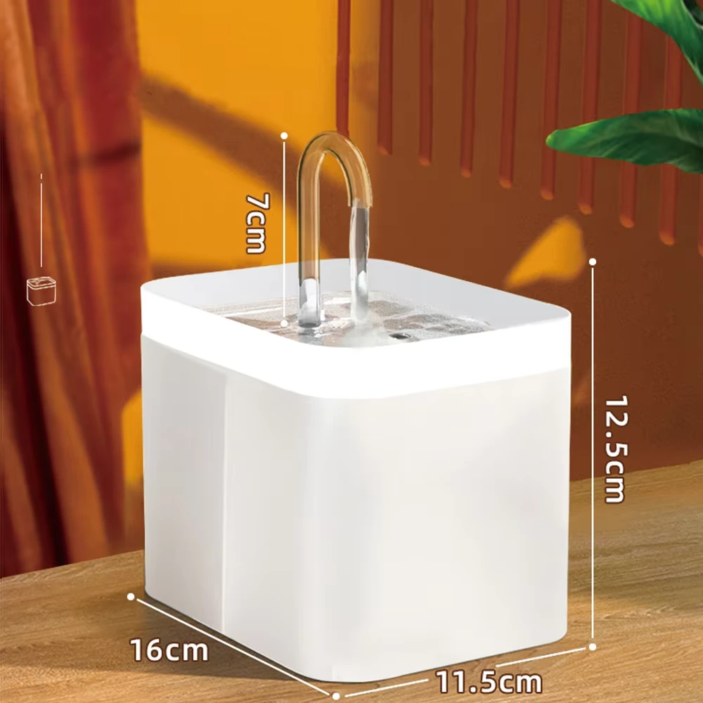 wholesale Cat Water Fountain Auto Filter USB Electric Mute Cat Drinker Bowl 1.5L Recirculate Filtring Drinker for Cats Pet Water Dispenser white 1